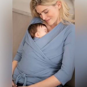 One slate Blue Cotton ¾ Sleeve Skin to Skin Top Seraphine